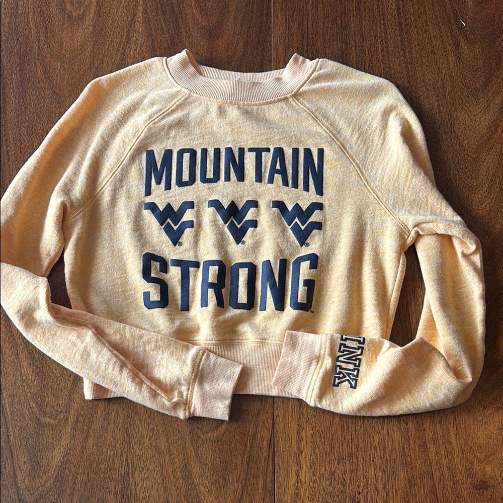 PINK Victoria's Secret WVU Crop sweatshirt